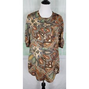 Holding Horses Anthropologie boho 1/4 button